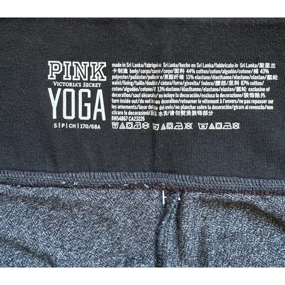 Victoria's Secret Pink Yoga Gray Maroon Logo Leggings Small - Picture 4 of 4